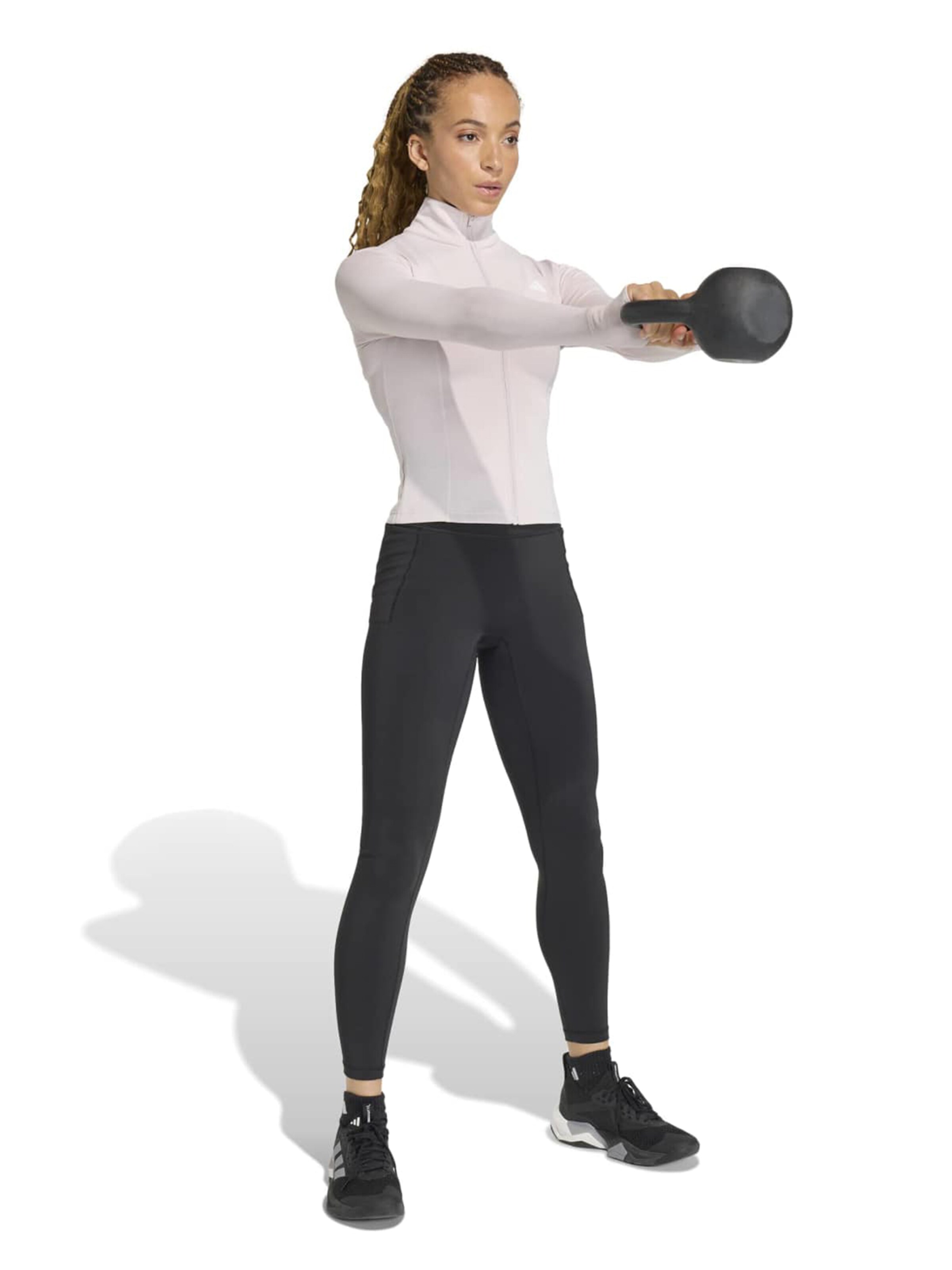 ADIDAS PERFORMANCE Sports sweat jacket 'OPT ESS' in Purple