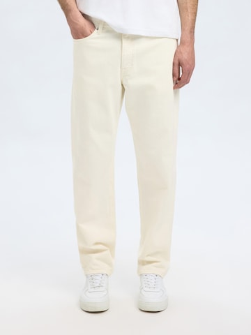 Regular Jean SELECTED HOMME en blanc : devant