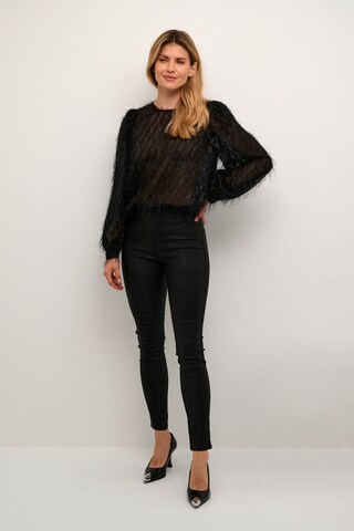 CULTURE Skinny Trousers 'Bettine' in Black