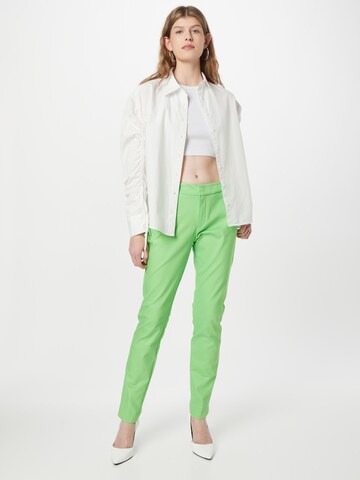 MOS MOSH Slim fit Pleat-Front Pants in Green