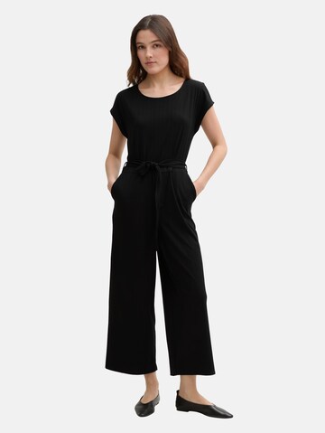 TOM TAILOR DENIM Jumpsuit in Zwart: voorkant