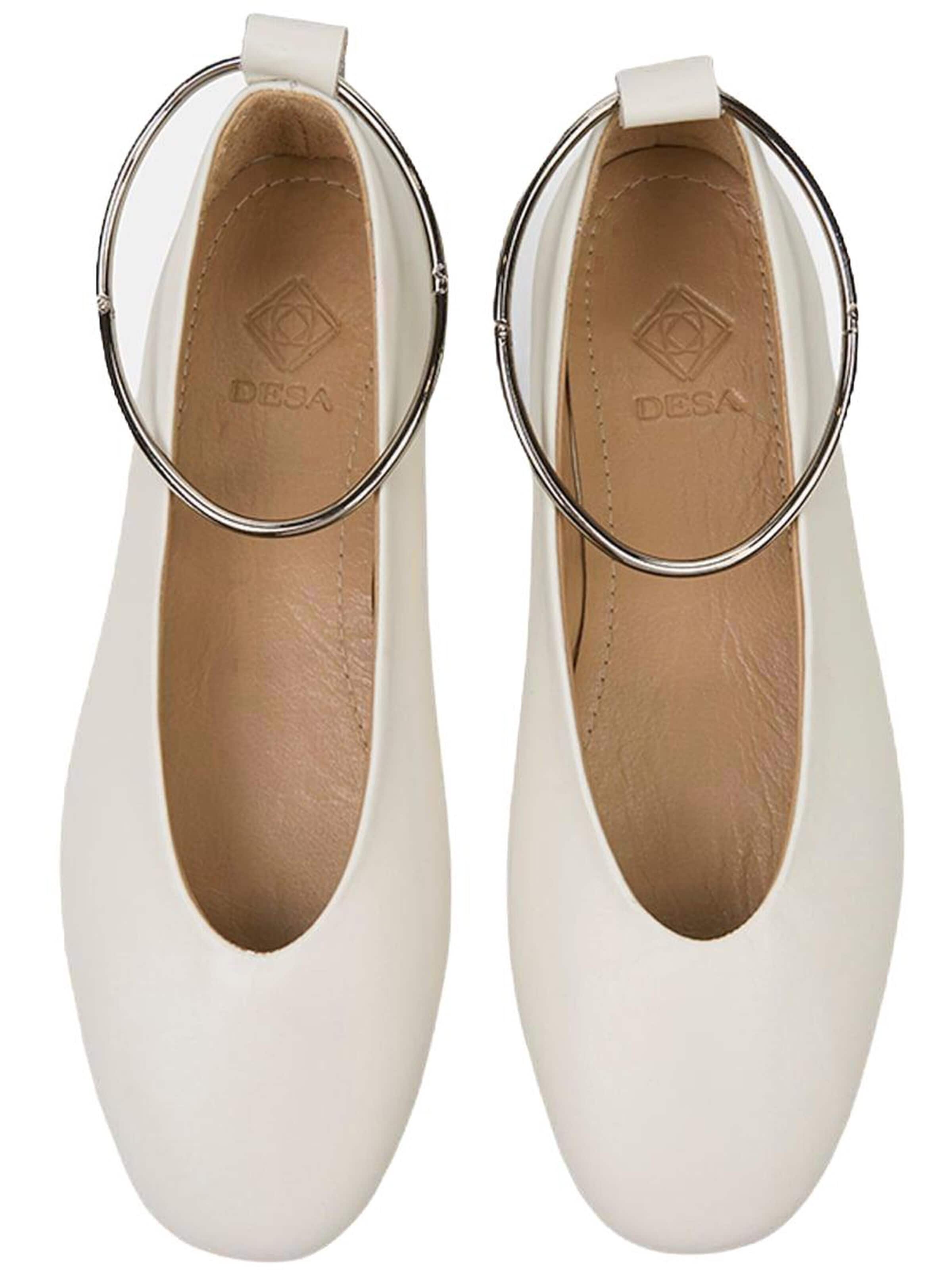 Desa Ballet Flats 'Ballerinen' in White