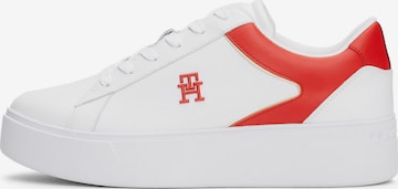 Baskets basses TOMMY HILFIGER en blanc : devant