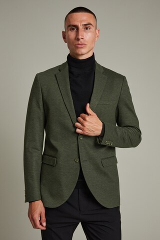 Coupe regular Veste de costume 'George' Matinique en vert : devant