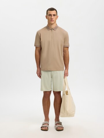 SELECTED Tričko 'SLHFAVE' – hnědá