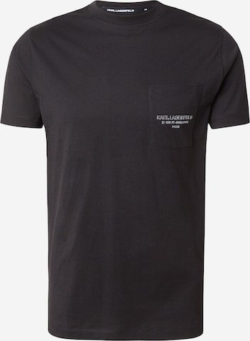T-Shirt Karl Lagerfeld en noir : devant