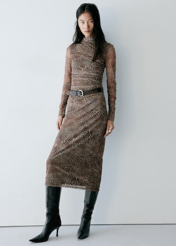 Robe 'BEATRICE' MANGO en marron : devant