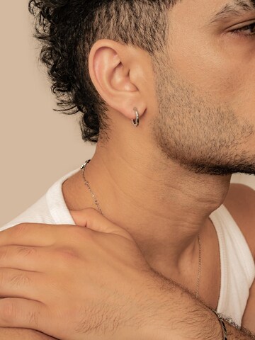 Hey Happiness Oorbel 'Molten' in Zilver: voorkant