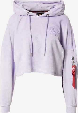 Sweat-shirt ALPHA INDUSTRIES en violet : devant