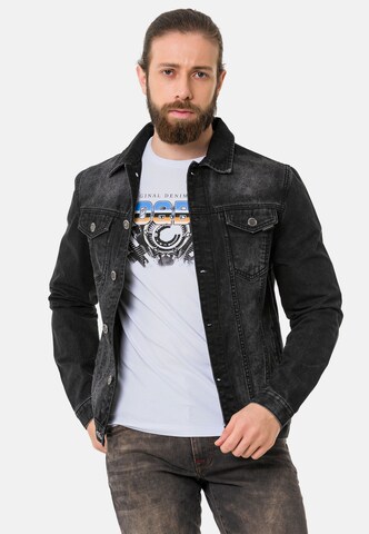 CIPO & BAXX Jeansjacke in Schwarz: predná strana