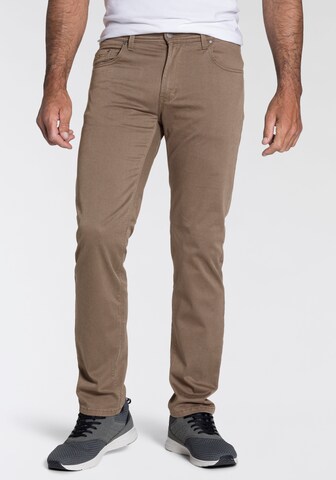 PIONEER Regular Pants ' Authentic' in Brown: front