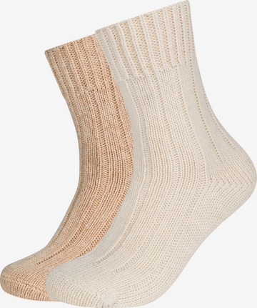 camano Socken in Beige: Vorderseite