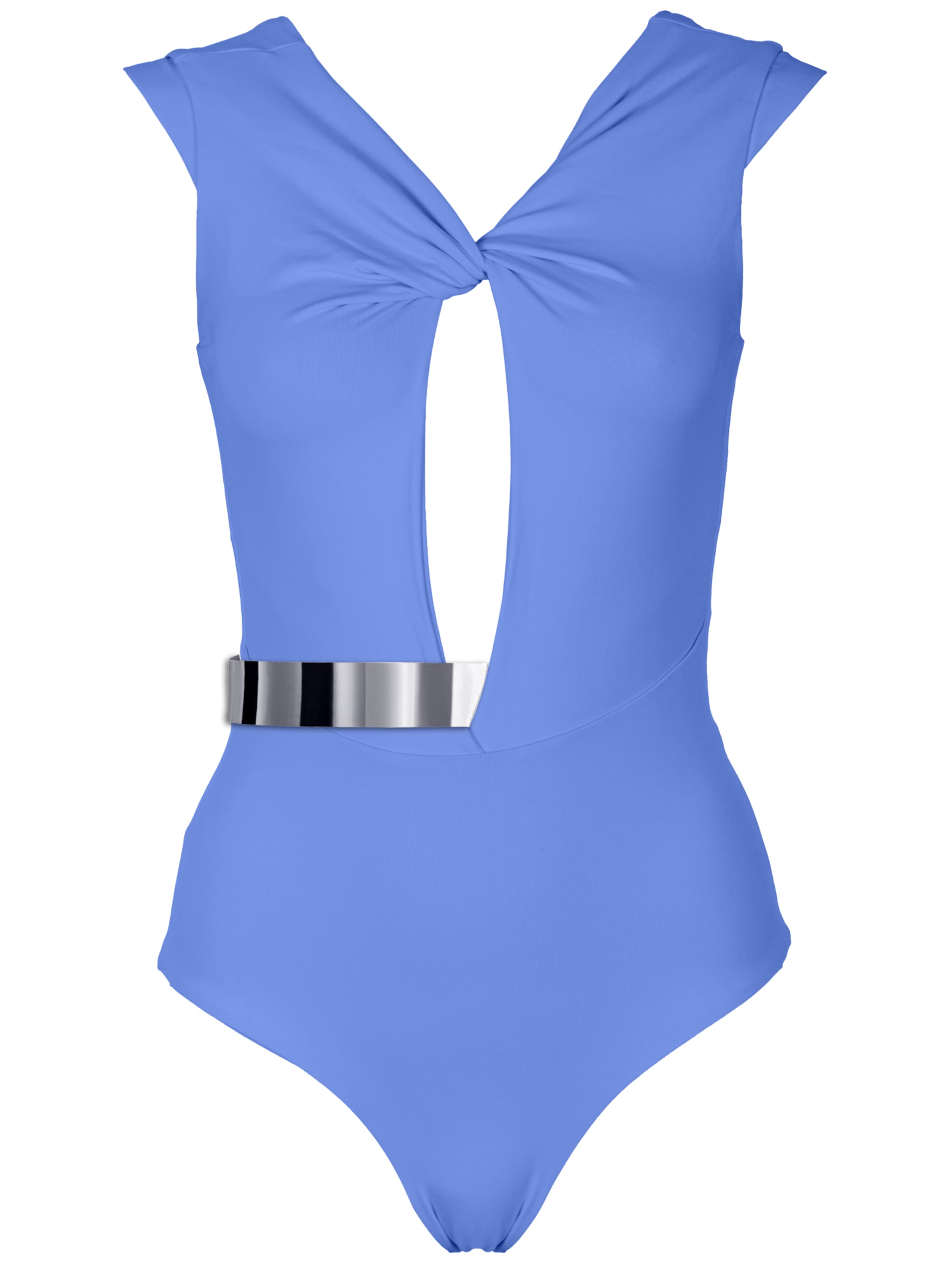 SEA ME SWIM Badeanzug 'COTE D'AZUR Silver Edition'‌‌‌‌‌‌‌‌‌ in Blau: Vorderseite