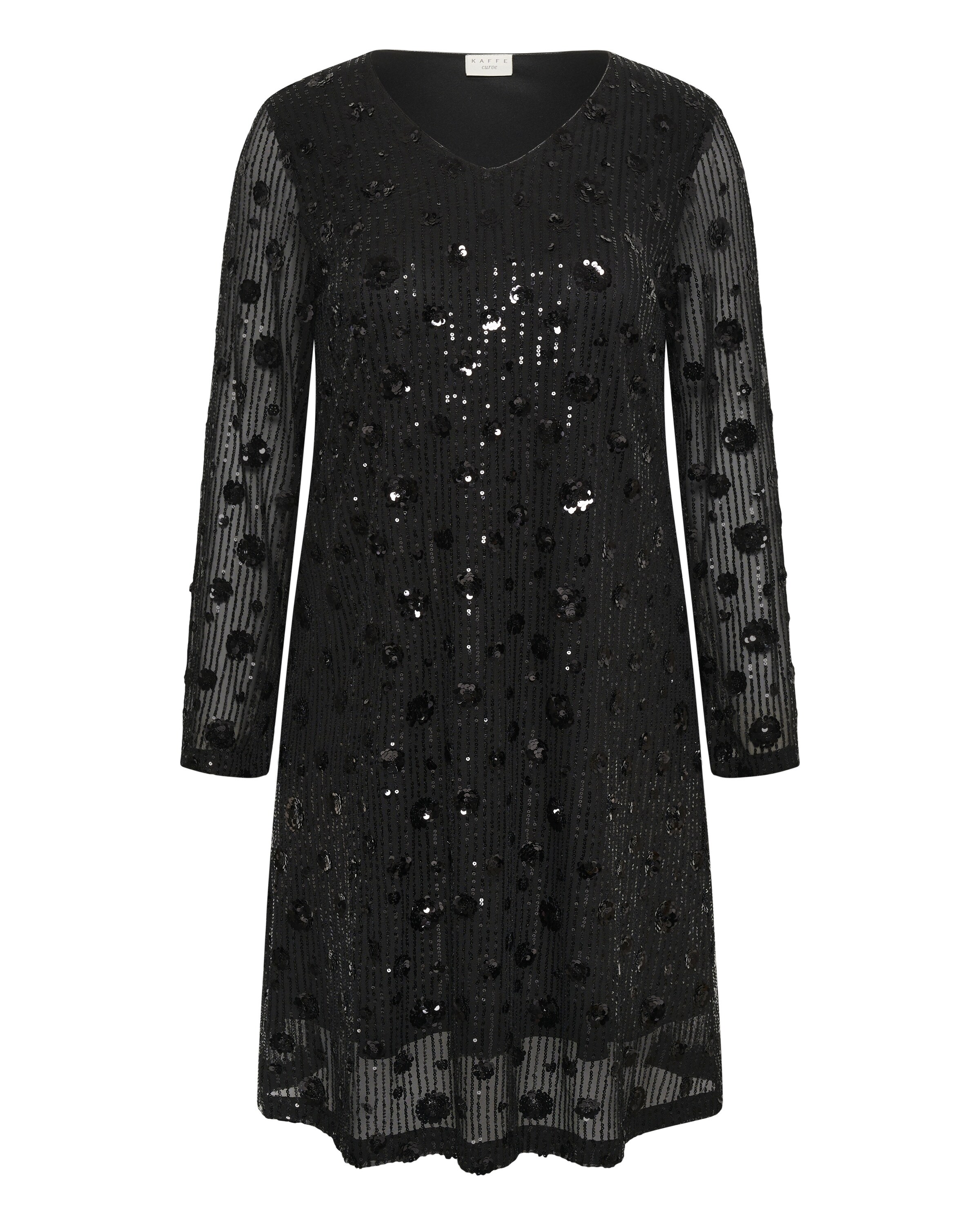 Robe de soirée 'Gracie' KAFFE CURVE en noir : devant