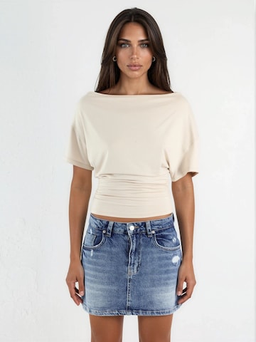 T-shirt Hiccup en beige : devant