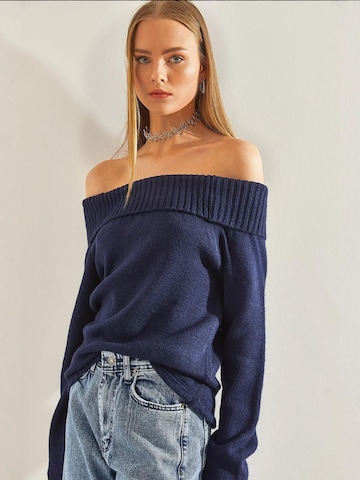 Pull-over 'Pullover' Bianco Lucci en bleu : devant