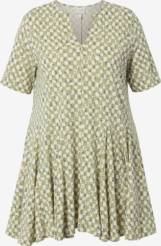 T-shirt Ulla Popken en vert : devant