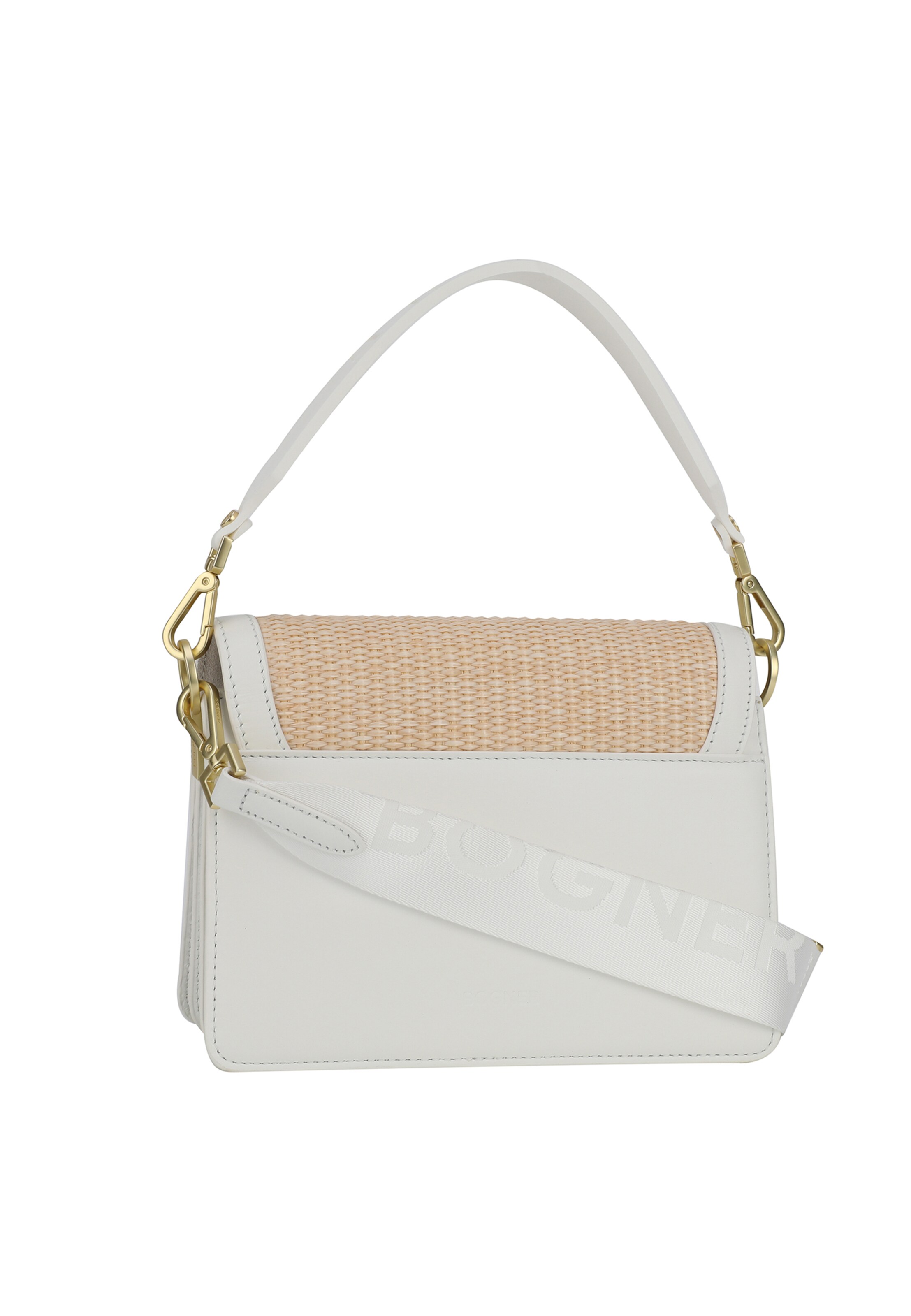 BOGNER Schoudertas 'Bex Rafia Eartha' in Wit