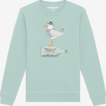 Sweat-shirt ' Möwe mit Hut ' Watapparel en bleu : devant