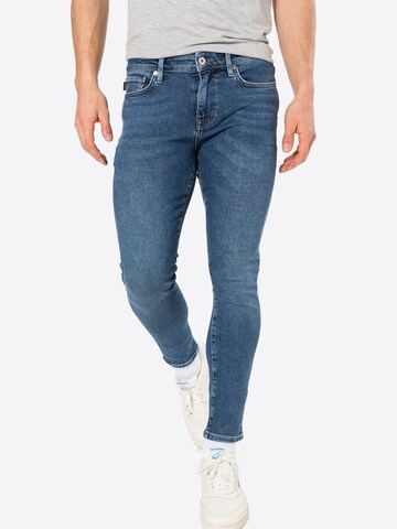 Coupe slim Jean Superdry en bleu : devant