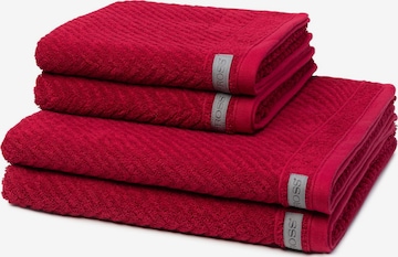 ROSS Handdoek 'Smart' in Rood: voorkant