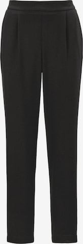 Goldner Loose fit Pleat-Front Pants 'Martha' in Black: front