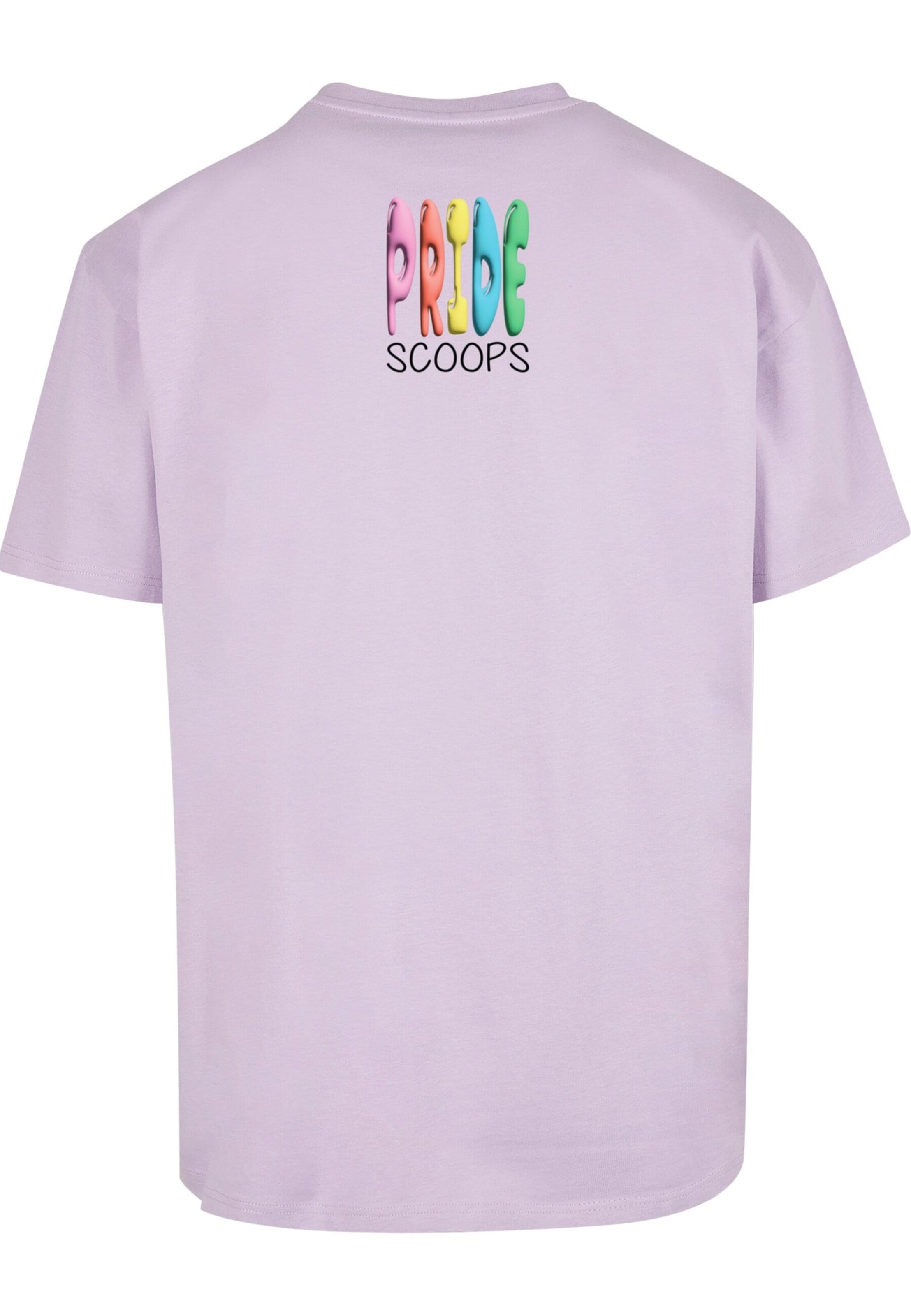 Merchcode T-Shirt 'Pride Scoops' in Lila