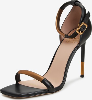 CESARE GASPARI Sandals in Black: front