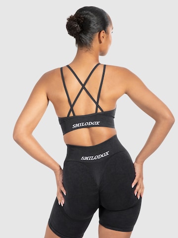 Bustier Haut de sport Smilodox en noir : devant