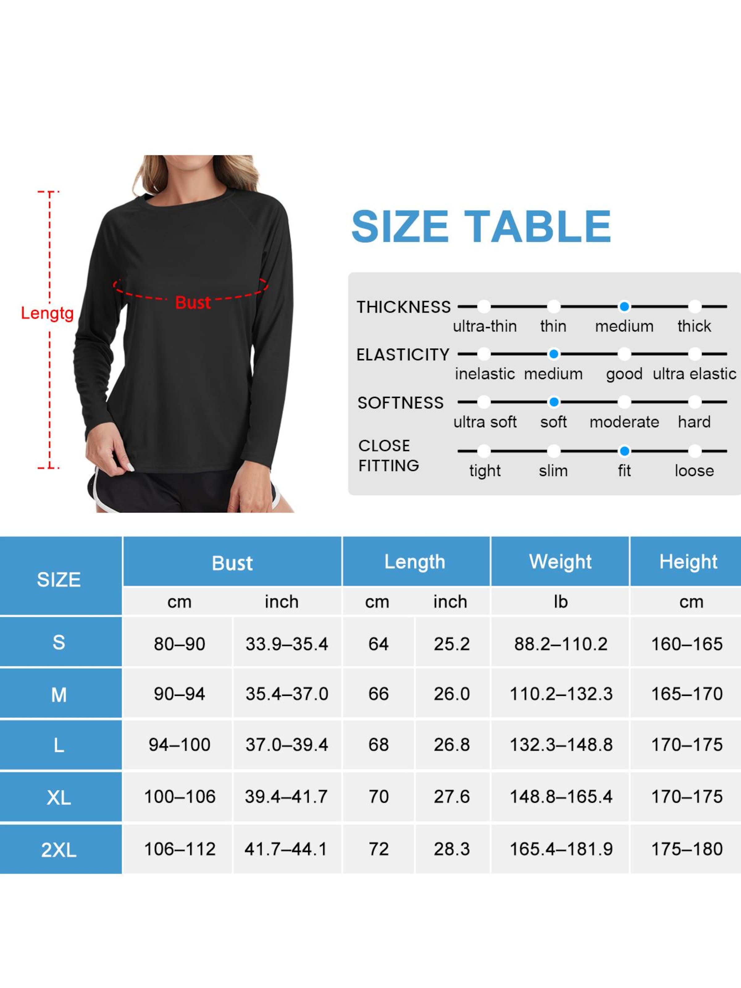 MEETWEE Shirt '2-Pack UV Protection Shirt' in Zwart