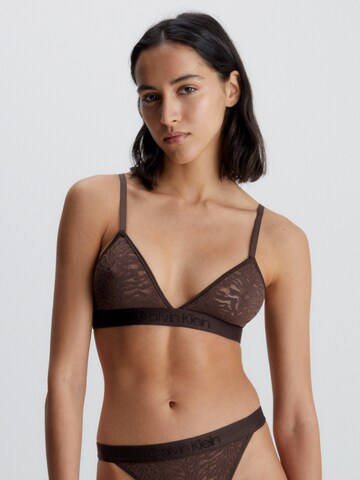 Calvin Klein Underwear Triangle Bra 'Intrinsic' in Brown: front