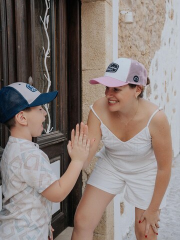 Blackskies Cap 'Race Baseball Cap Kids Grey-Navyblue' in Blue: front