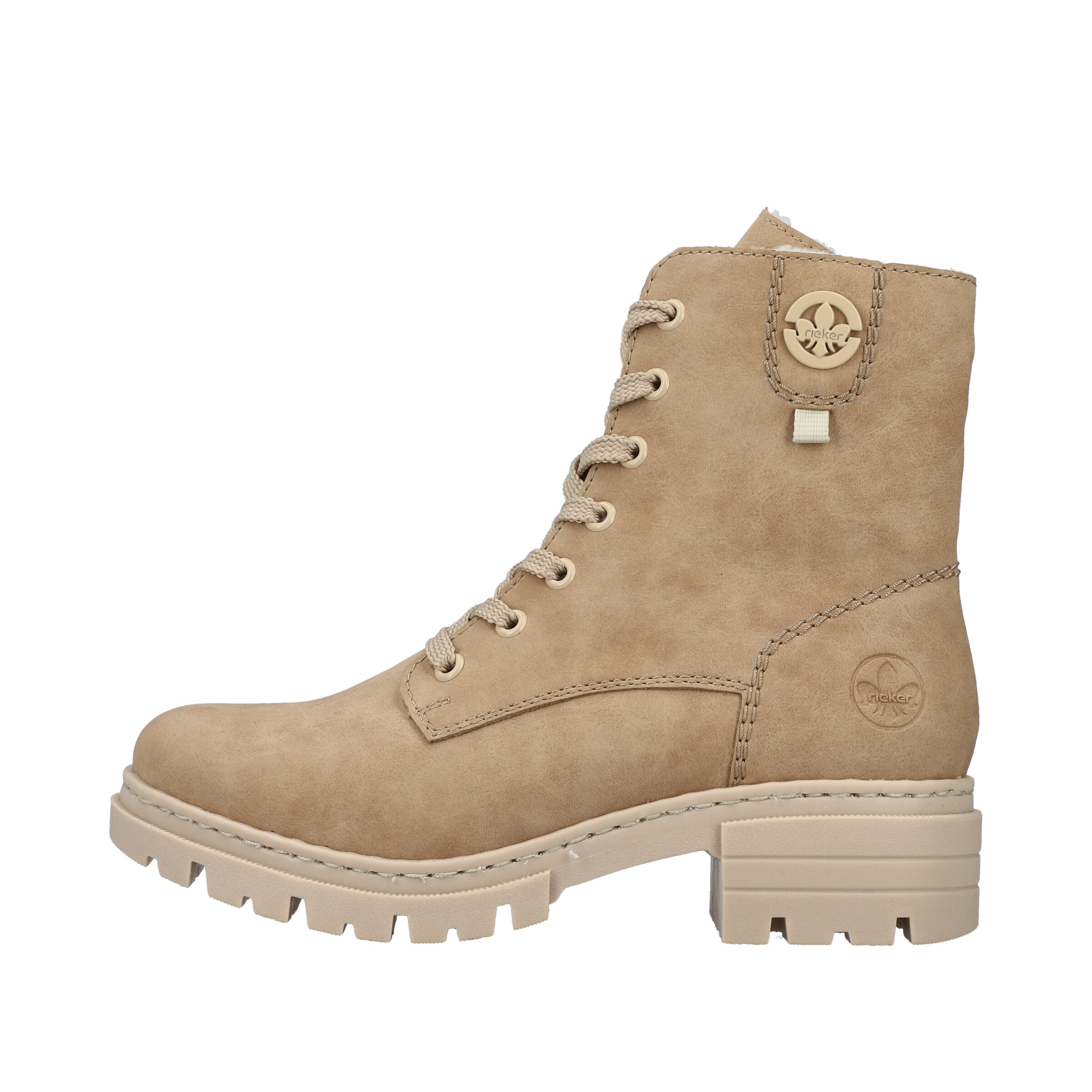 Bottines à lacets Rieker en beige
