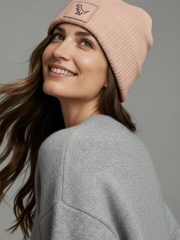 Neverless Beanie 'Polygon T-Rex' in Pink