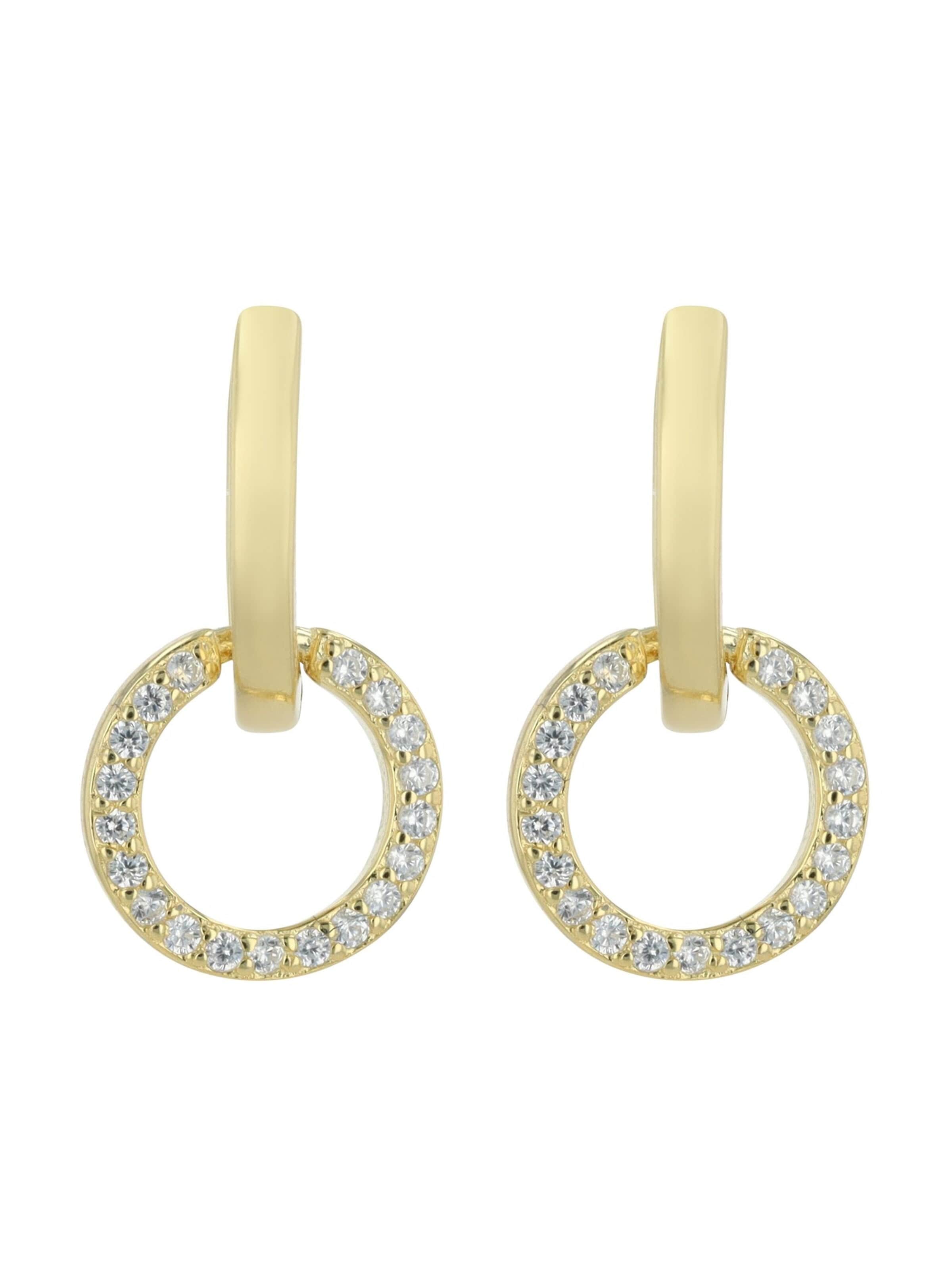 Akzent Earrings '"Holly" aus 925 Sterlingsilber, rhodiniert, langlebig' in Gold: front