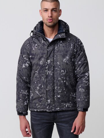 KOROSHI Zimná bunda - Čierna: predná strana