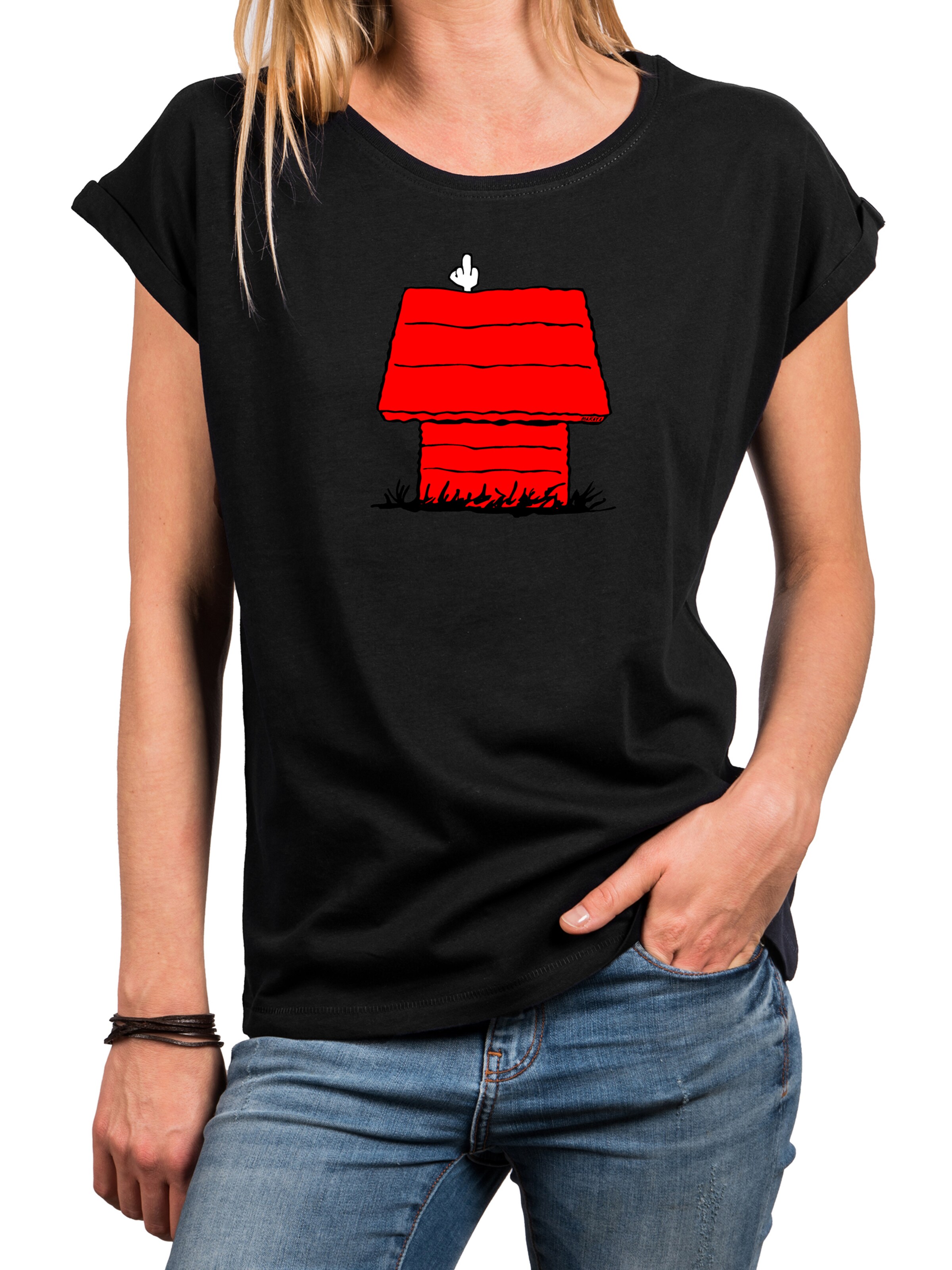 MAKAYA Shirt 'Dog House' in Black