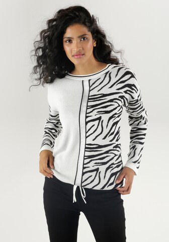 Aniston SELECTED Sweater in White: front