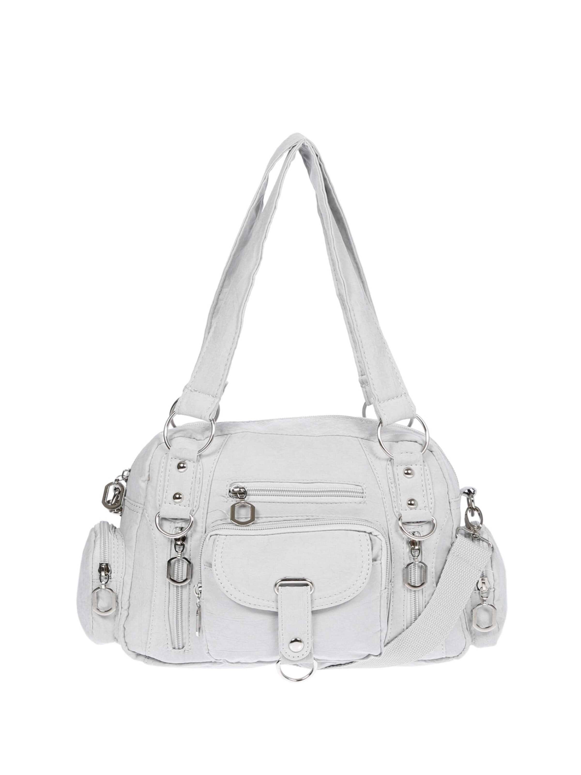 Christian Wippermann Handbag 'Damenhandtasche Schultertasche Tasche Umhängetasche' in Grey: front