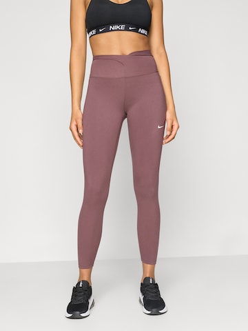 NIKE - Skinny Pantalón deportivo 'ONE' en lila: frente