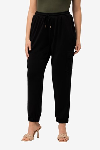 Loosefit Pantalon Ulla Popken en noir : devant