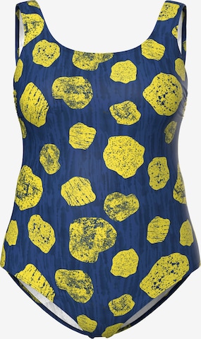 Ulla Popken Badeanzug in Blau: Vorderseite