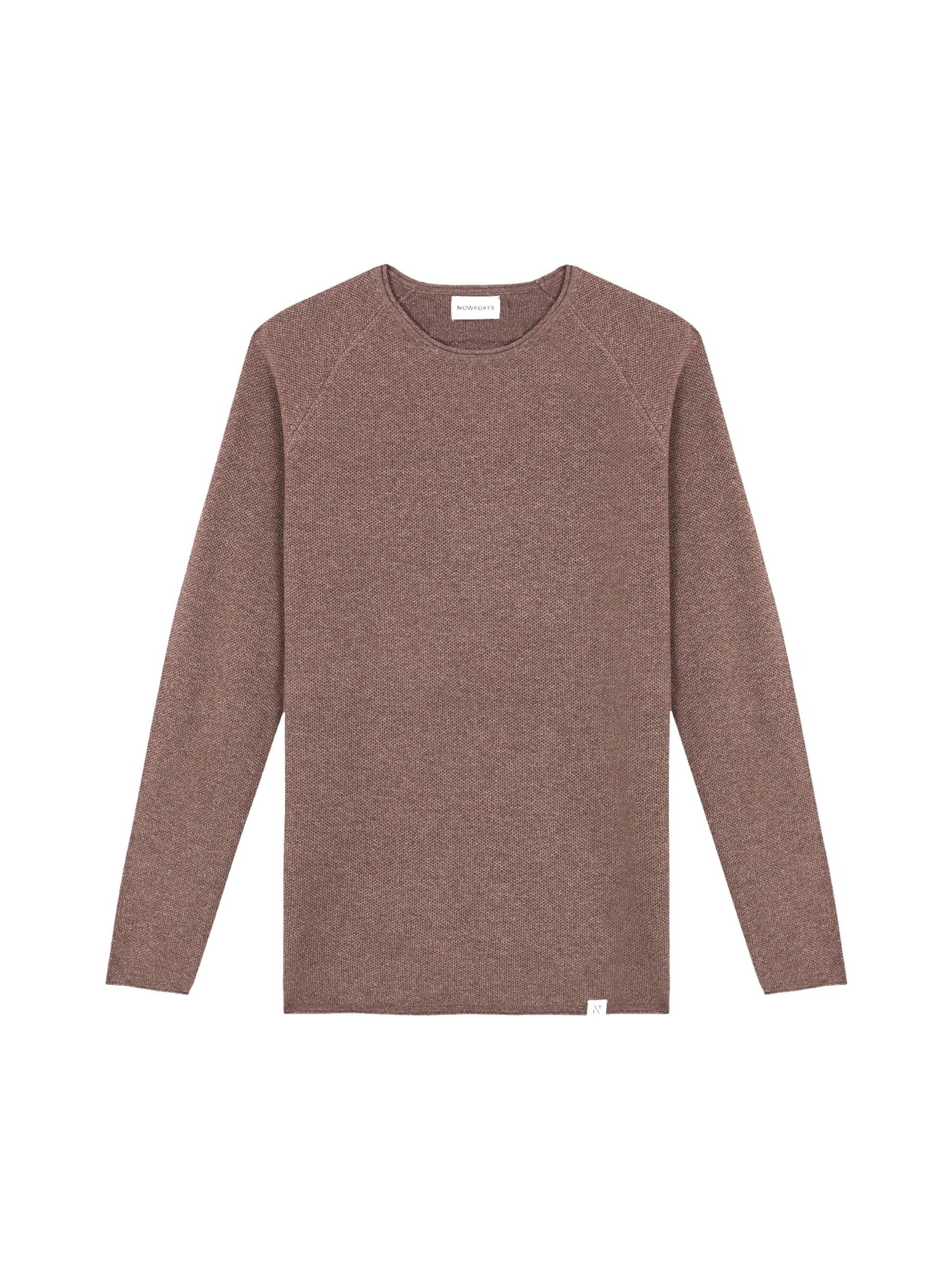 NOWADAYS Pullover 'Honeycomb' i brun: forside