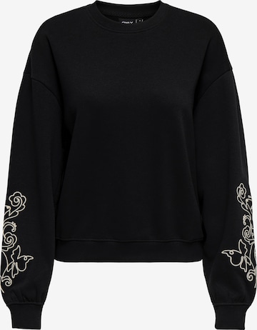 ONLYSweater majica 'ONLBROOKE' - crna boja: prednji dio