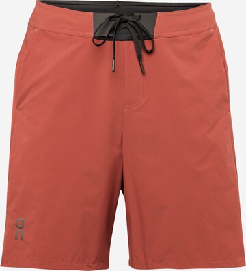 regular Pantaloni sportivi di On in rosso: frontale