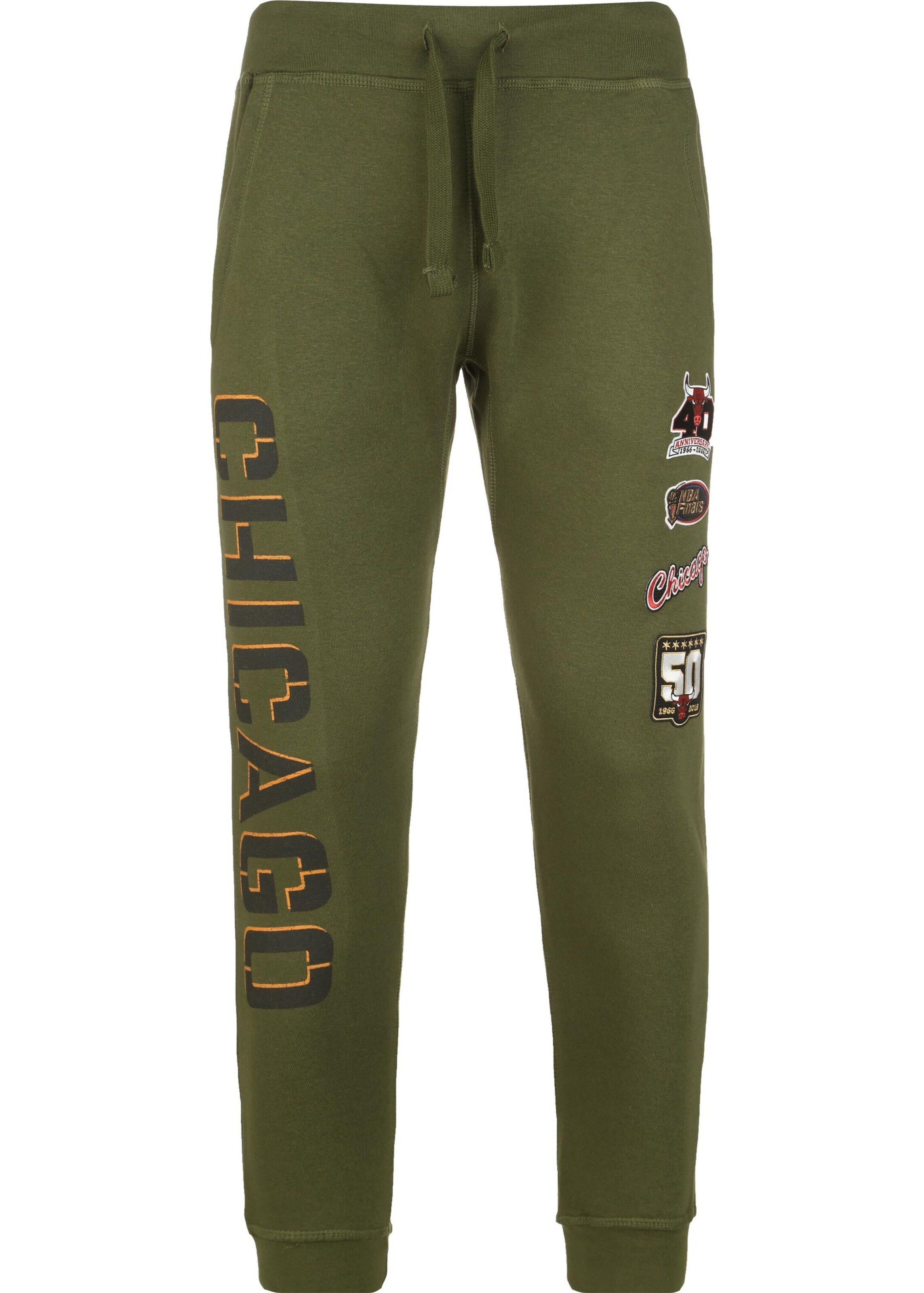 Mitchell & Ness Tapered Hose in Grün: Vorderseite