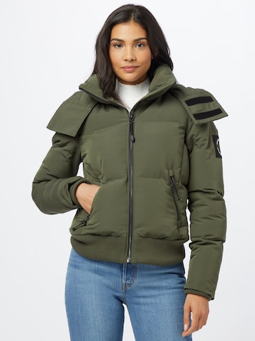 Superdry Winterjas 'Everest' in Groen: voorkant