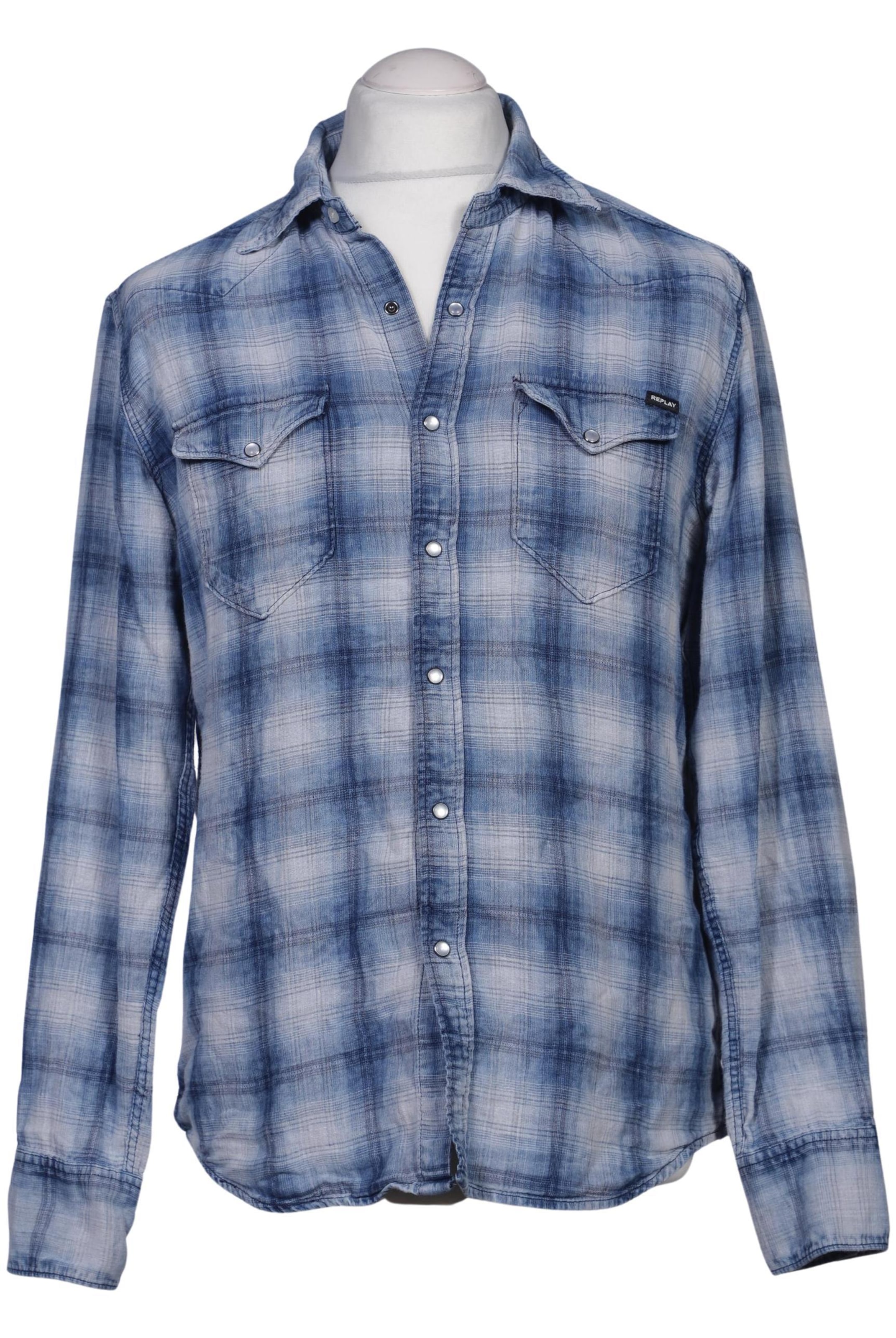 REPLAY Hemd L in Blau: Vorderseite