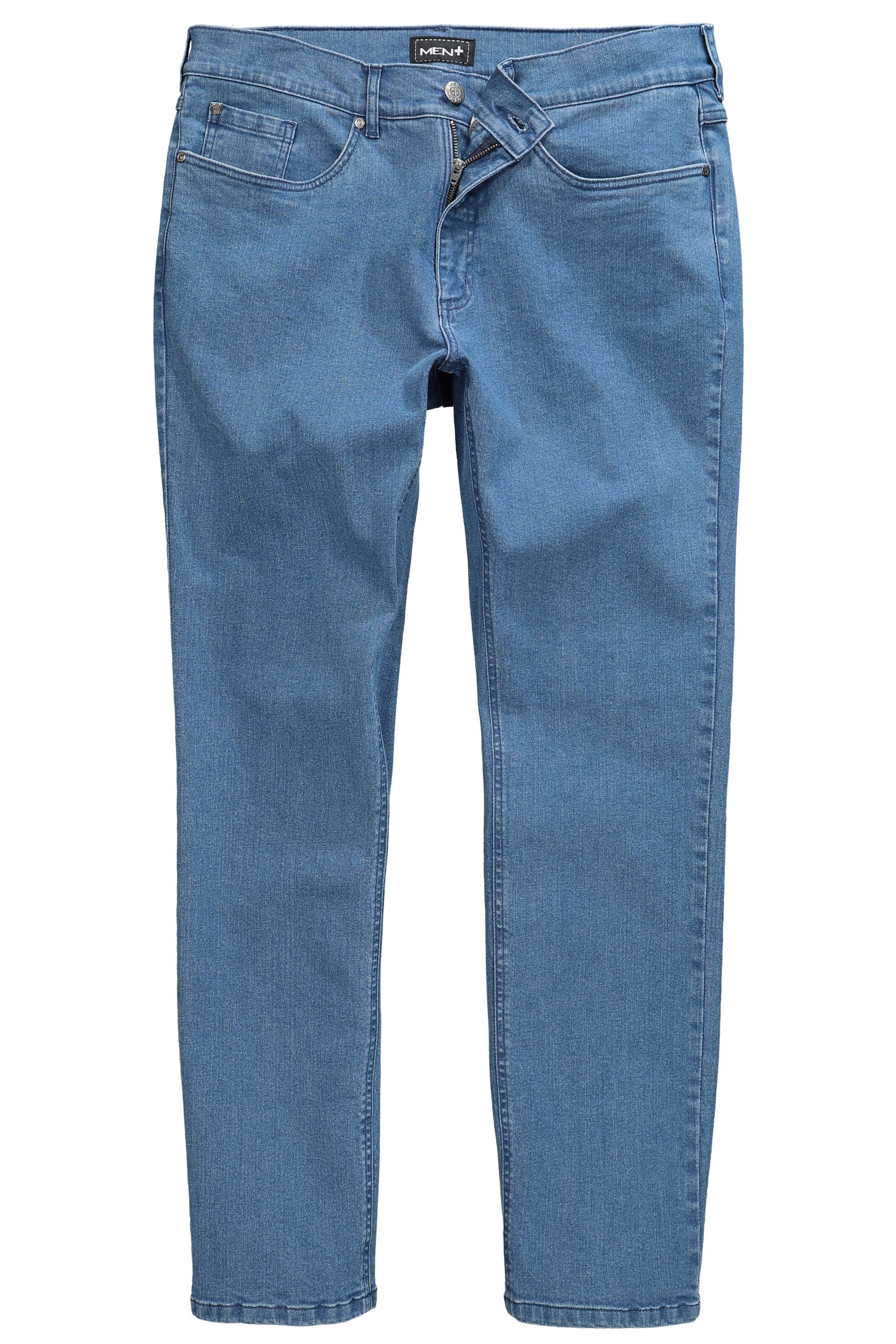 Men Plus Regular Jeans in Blauw: voorkant