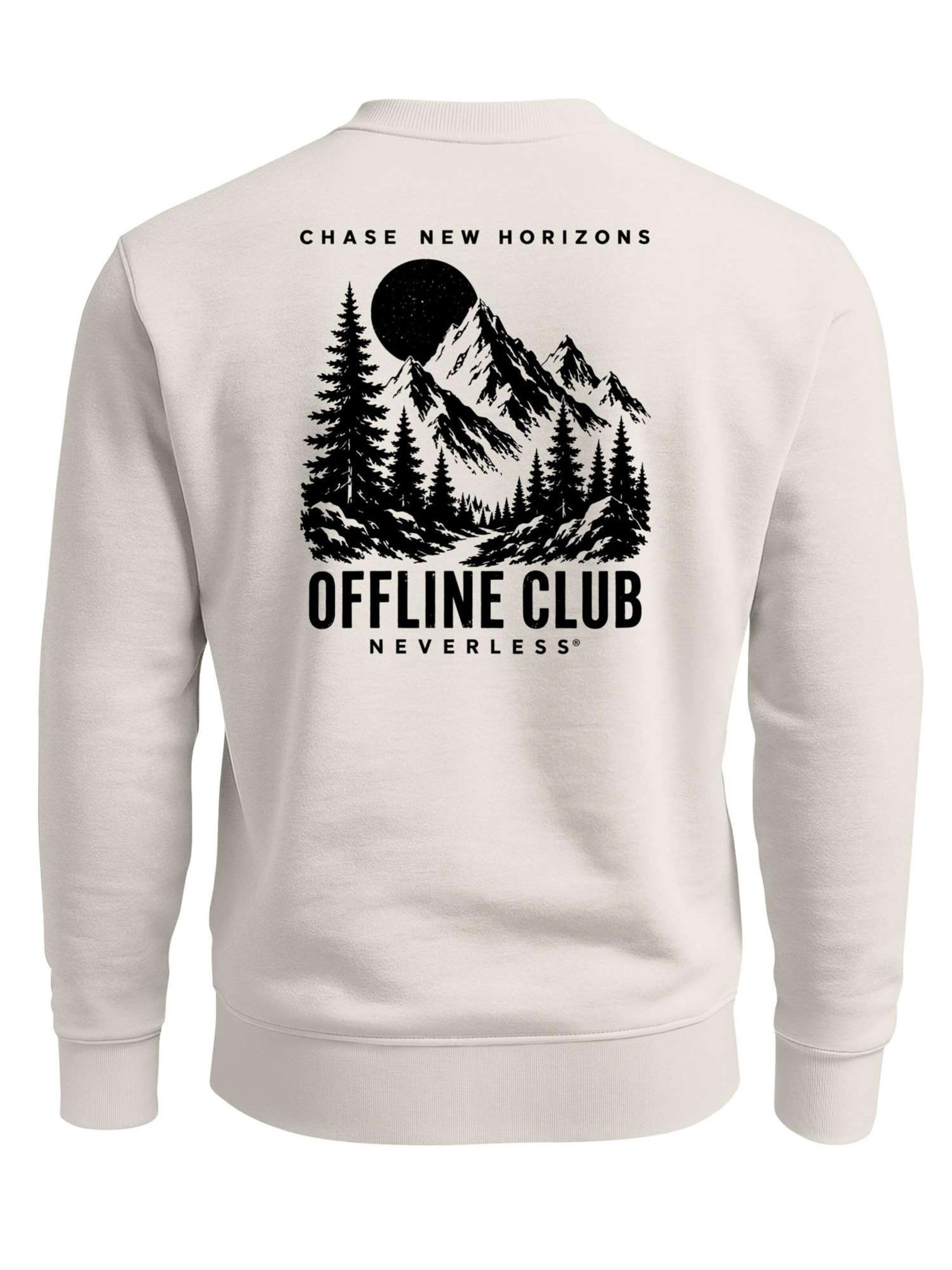 Neverless Sweatshirt 'Offline Club'‌‌ in Beige